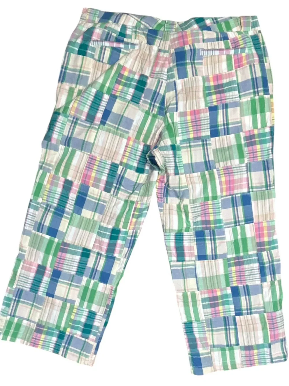 Cape Madras Capri Pants 14 Coastal Old Money Preppy Cotton Patchwork